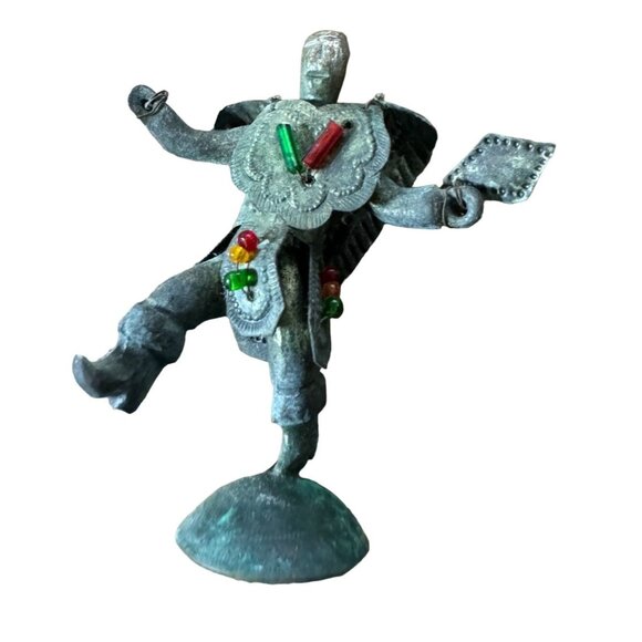 Japanese Warrior Metal Figurine Bead Embellishments Intricate Detailing - Picture 7 of 11